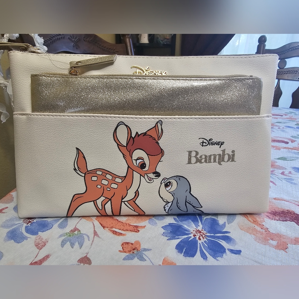 NWT Disney Bambi 2 in 1 Makeup Bag